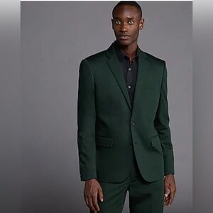 Express Men's Dark Green Two-Button Blazer